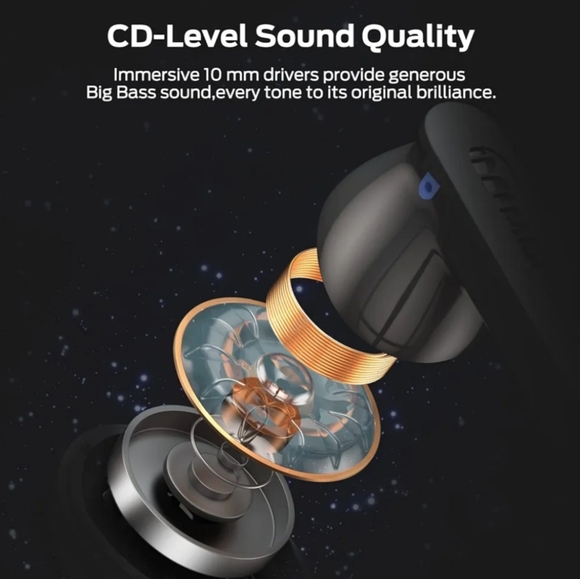 Monster Wireless Earbuds Bluetooth 5.3 Headphones w/ CVC 8.0 Noise Red., Waterpr - Picture 8 of 11